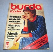 Burda Moden 12/1979 + wykroje Vintage Moda szycie krawiectwo patenty