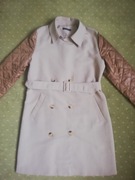 trendyol 36 trencz prochowiec krótki płaszcz pikowane rękawy nowy S/M