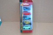 Majorette City Cars 5pak zestaw Alfa Romeo Polaris Garbus Audi Jeep Rubicon