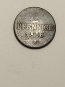 Sprzedam monetę Saksonia 2 pfennige 1856r. F - Jan Wettyn