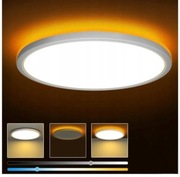 Slochi Lampa sufitowa LED 24 W plafon z pilotem zdalnego sterowania 30 cm 