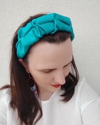 Turkusowa opaska marszczona Oceana LumpPani