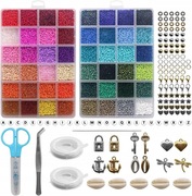 Koraliki do Wyrobu Biżuterii DIY Dekoracyjne Zestaw 48 kolorów 