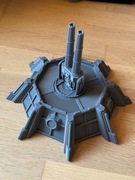 Działo przeciwlotnicze na platformie, sceneria, tereny, w40k, sci-fi