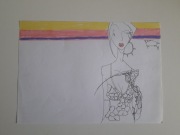 Obraz The Cyber Girl. rysunek na a4