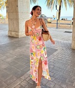 ZARA SUKIENKA BLOG PATCHWORK LEN KOLOROWA S NOWA!