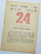 Kartka z kalendarza z 24.01.1982 r. Metryczka urodzin, itp. !! ORYGINALNA !