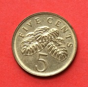 5 Centów  2005  r  -  Singapur  Monstera   stan !!