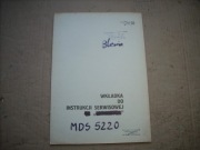 Magnetofon MDS5220 wkładka do instrukcji serwisowej