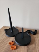 Cat Yarn Spinner, obrotowy stojak na włóczkę w kształcie kota - czarny