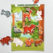 W lesie Układanka na rzepy karta pracy zabawka pomoc dydaktyczna Montessori