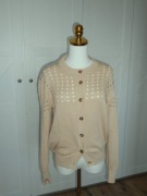 Italy Sweter sweterek damski rozpinany ażur 40 L #193