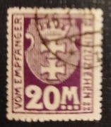 WOLNE MIASTO GDAŃSK: 1921/22r. Mi 14. kas. Porto.