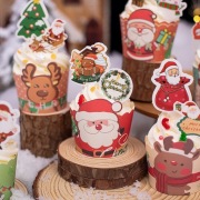 Topper piker na cupcake Święta Boże Narodzenie 10 szt