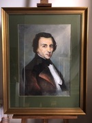 Pastel suchy w złotej ramie / Fryderyk Chopin