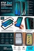 Etui Hybrydowe 2w1 Xiaomi Redmi Note 8 Pro Czarne Nowe