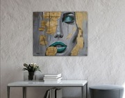 Obraz strukturalny twarz kobiety 