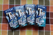 kasety VHS 120 min. - TDK - oryginalnie zamknięte - 4 szt.