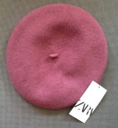 Wełniany Beret ZARA | Kolor burgundowy | nowy z metką