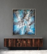 Abstrakcja,struktura,olej, 130x110cm, Monika Seroka