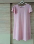 Knit śliczna sukienka pudrowy róż roz . L