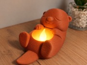BÓBR 3D Z LAMPKĄ LED – UROCZA DEKORACJA JESIENNA