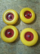 Koło kółko do taczki 4.00-6 pełne z ośką 12 mm 