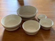 Fajans Włocławek - Misy Barbara  model 627, komlet 5 sztuk
