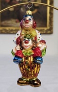Bombki choinkowe kształtki KLAUN cyrkowy klauny retro styl szklane polskie 