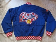 (Unikat)Cienka kurtka Chorwacja.Piłka nożna.Moda.Odzież.Sport.Futbol.Retro