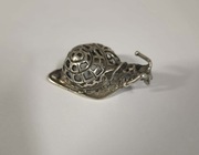 Srebrna figurka ślimak miniaturka srebro 800