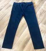 Spodnie męskie dżinsy elast Alberto W40/L34 granat 45zł