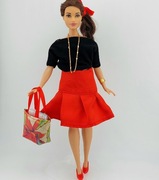 Ubranko dla Barbie  CURVY zestaw z laptopem  13 el