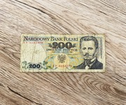 Banknot 200 zł 1988 PRL za wolność naszą i waszą