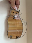 Witraż kot metodą Tiffany