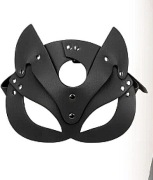 Kocia maska z Eco skóry 