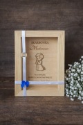 Skarbonka na Komunię Personalizowana Drewniana Grawer Prezent Komunijny 