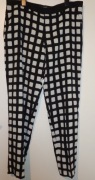 OUI - eleganckie spodnie czarno-białe. Rozm. 40