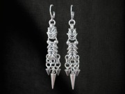 Kolczyki chainmaille stal chirurgiczna handmade gothic punk y2k 