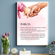 Plakat Babcia i Dziadek A4 | personalizowany | ramka w komplecie 