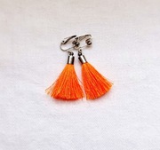 Klipsy z chwostami Chwosty Frędzle chwost Pomarańczowe mini