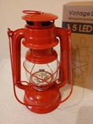 Latarka LED w stylu vintage czerwona 