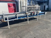 Przenośnik podajnik taśmowy z płytą dociskową spożywczy kwasoodporny