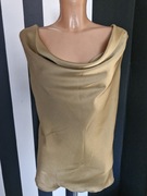 Bluzka Top beżowa/fango dekolt woda Lamiar