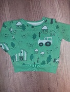 Zielona bluza dresowa traktory 5.10.15 rozmiar 80 stan bdb