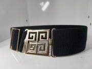 Pasek Damski Różowy Guma z Klamrą Grecka 6 CM