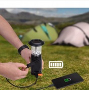 Lampka turystyczna kempingowa solar powerbank 3in1