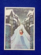 Leonia Janecka Pocztówka Boże Narodzenie 1966