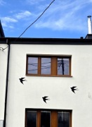 Jaskółka ozdobna dekoracja na ścianę elewacje domu 