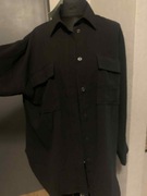 H&M bluzka koszula tunika duża oversize żorżeta czarna duża